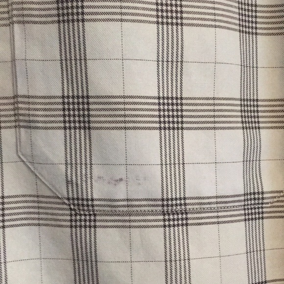 Lincs button down shirt. Sz L. Light ink stain on pocket and staining at collar. - Picture 3 of 5